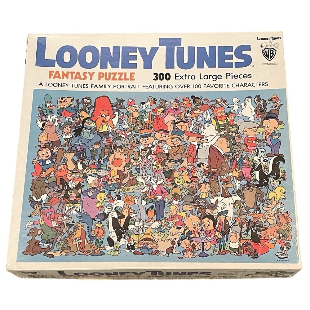 VTG 1981 Looney Tunes Fantasy Puzzle 300 Pcs Warner Brothers Whitman COMPLETE